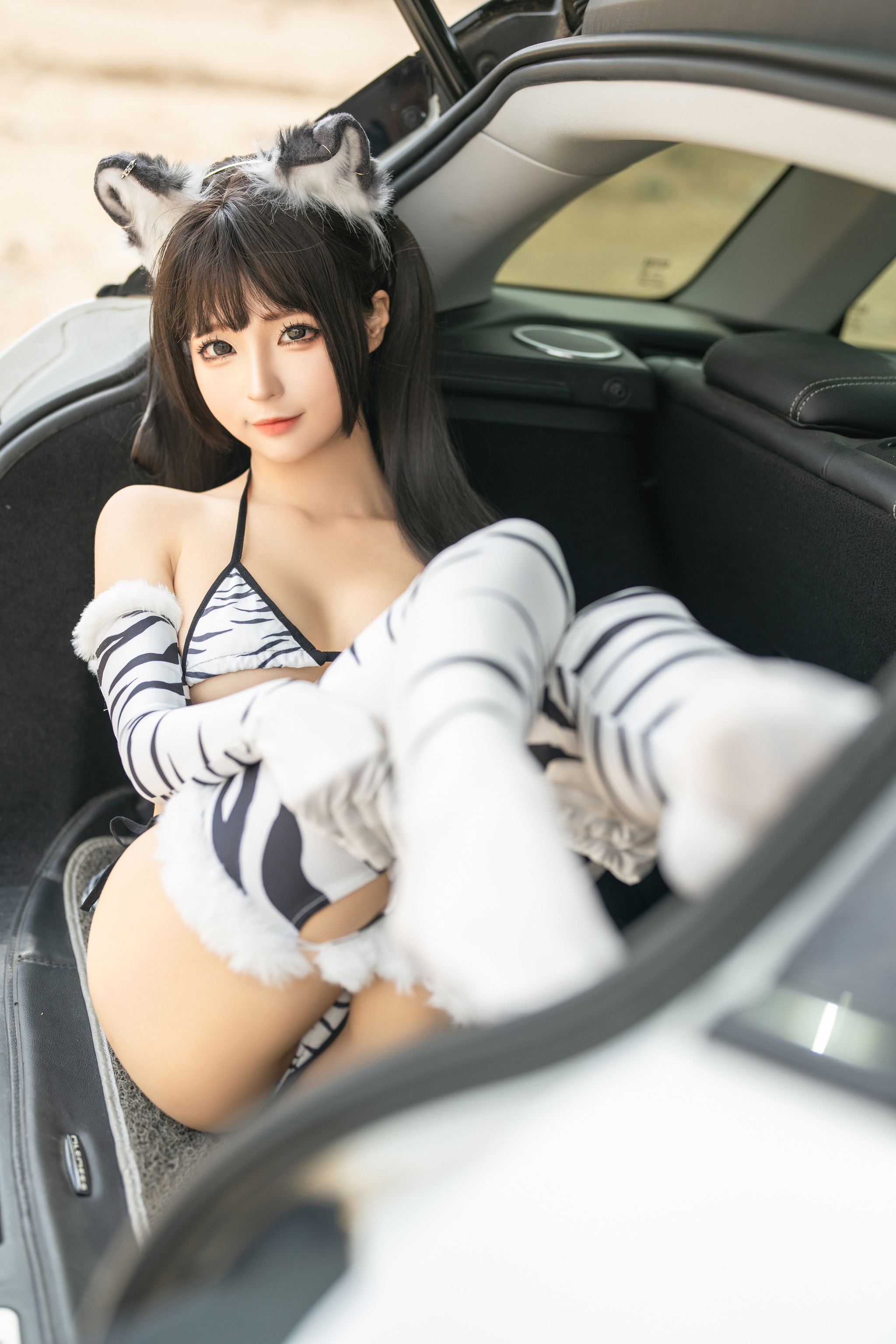 图片[1]-蠢沫沫 – NO.271 车内白虎[14P]-XikXak